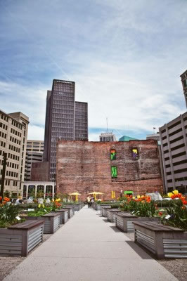 Urban Farming Takes Root According to a 2009 study, there were more than 875 farms or community gardens in Detroit, which means there are considerably more today as projects such as Lafayette Greens (pictured) achieve unprecedented levels of funding and visibility. Other gardens include D-Town, a public demonstration project that helps the Detroit Black Community Food Security Network raise awareness about issues of food sovereignty.