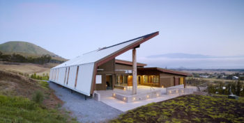 Designed by Flansburgh Architects and located in Kamuela, Hawaii, the Hawaii Preparatory Academy Energy Laboratory was certified in 2011 under Living Building Challenge version 1.3. It is currently one of only four projects in the world certified as a Living Building. Photo: Matthew Millman