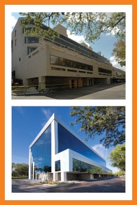 The most financially responsible and environmentally action for the building was an exterior facade renovation, displayed by this before and after.