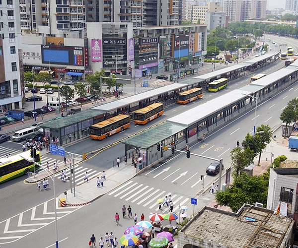 Guangzhou is the highest capacity BRT the Institute of Transportation and Development Policy has developed, moving about a million people a day.