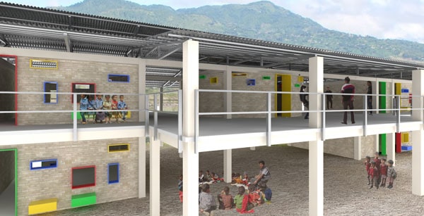 Kids of Kathmandu_Secondary School_Bar Scheme_Covered Open Space_SHoP Architects PC