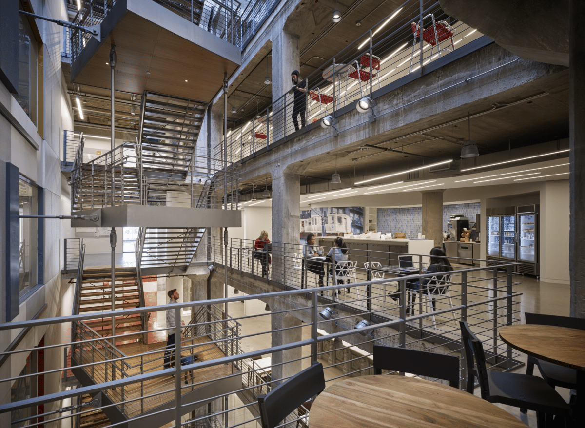Chicago Google office stairway