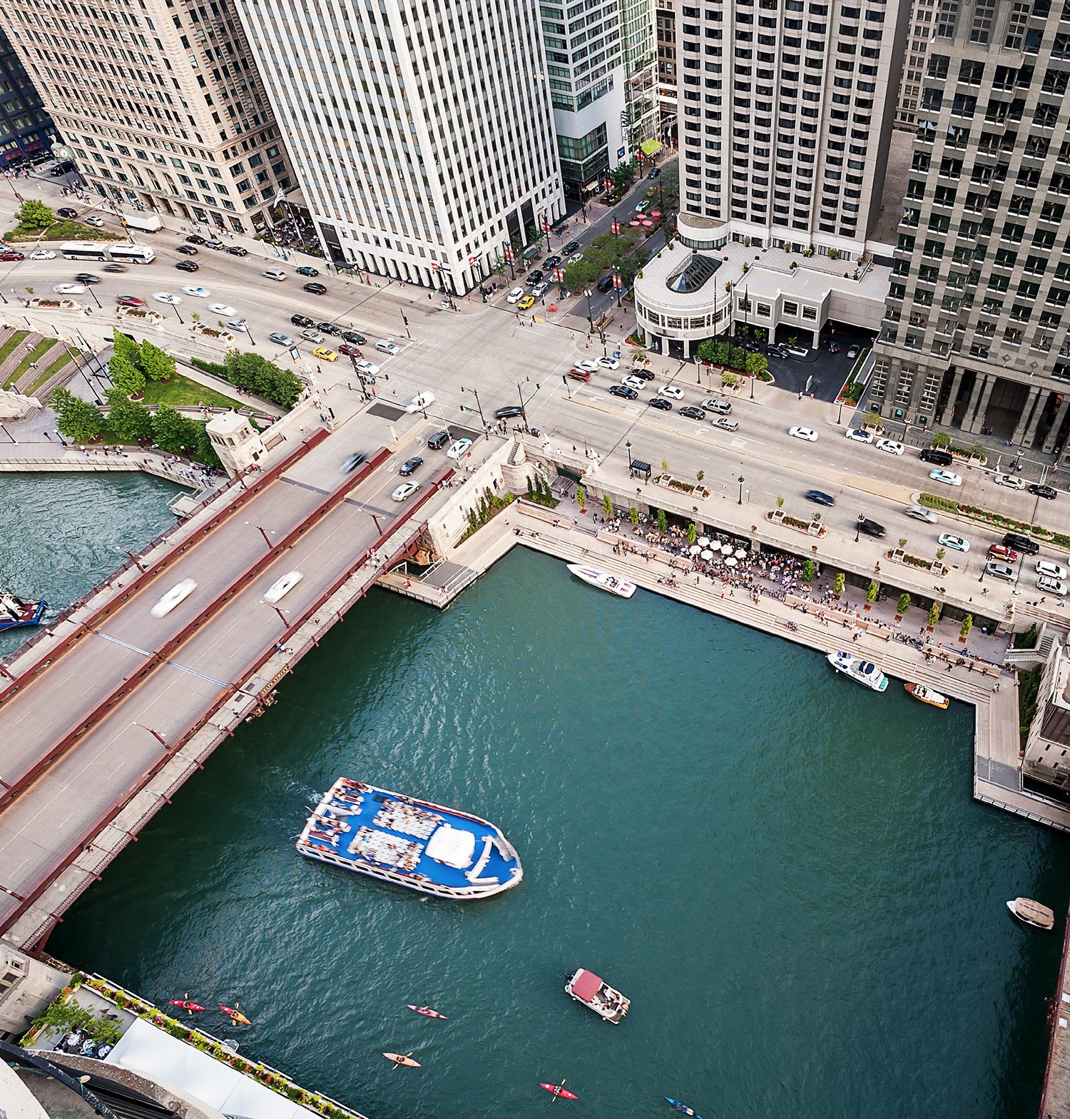 Sasaki Chicago Riverwalk Project Aerial View