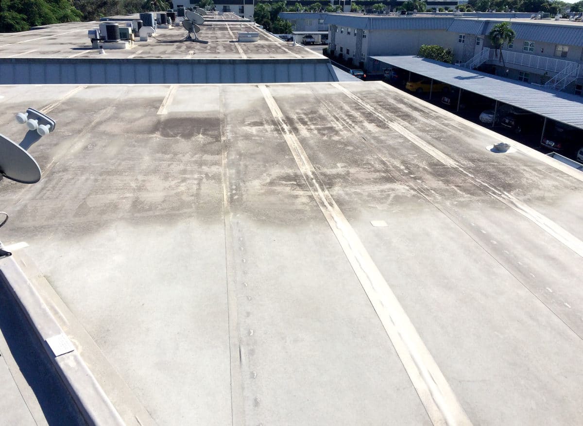 Fire resistant roof membrane roofing