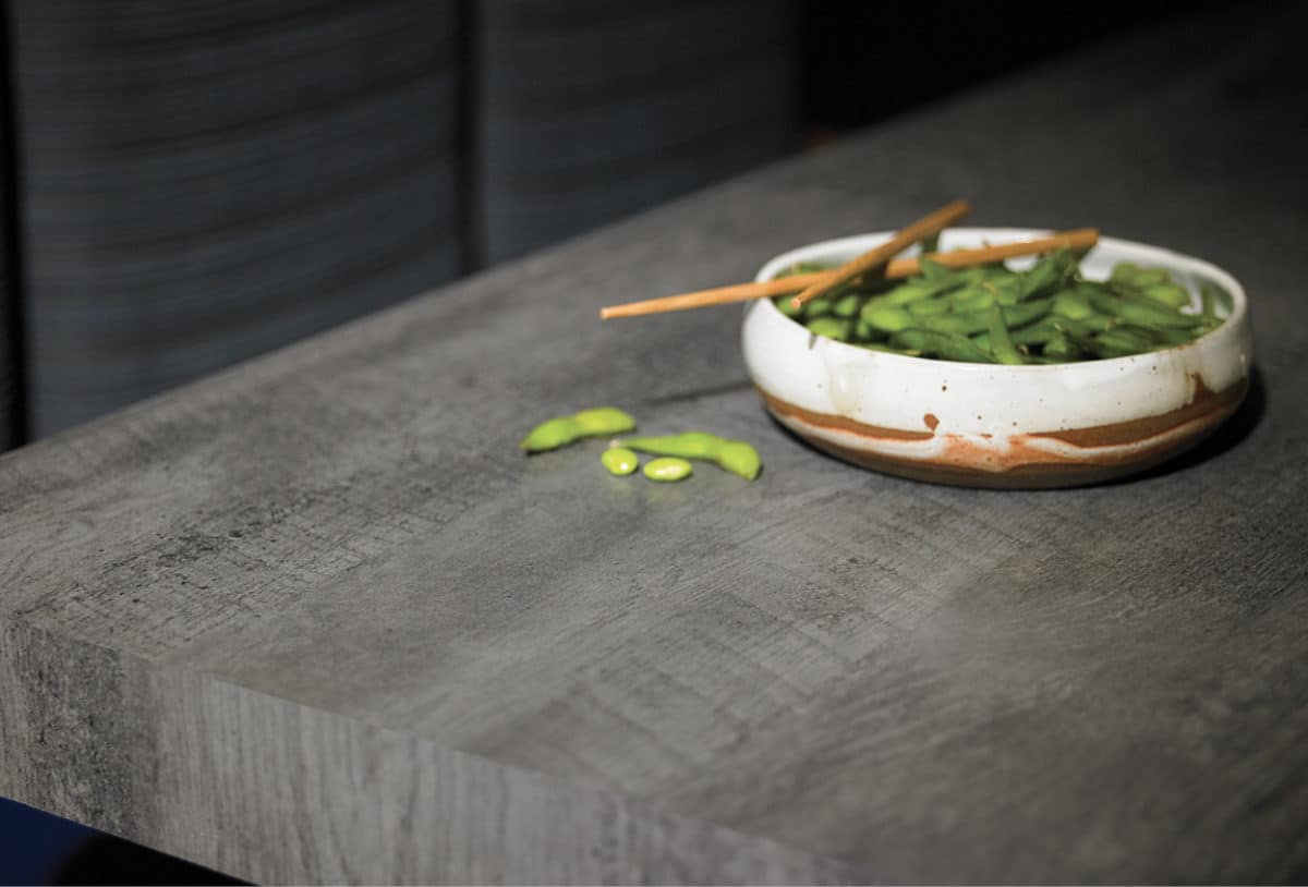 sustainable kitchen products Formica Charred Formwood