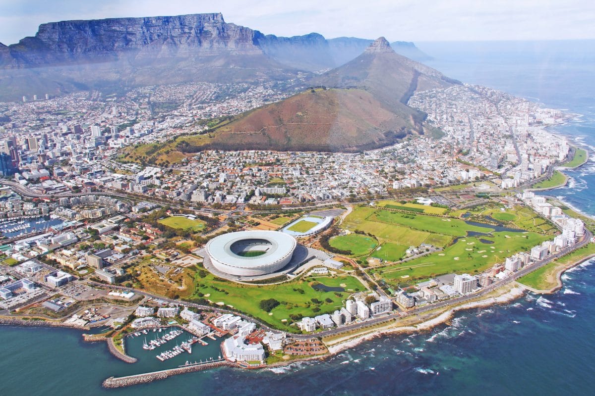 helicopter view cape town