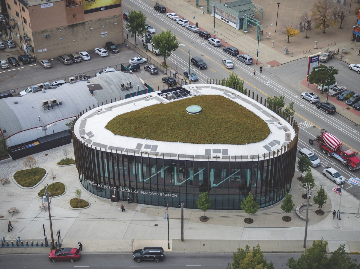 Sika Sarnafil Chinatown Branch Chicago Library green roof advice