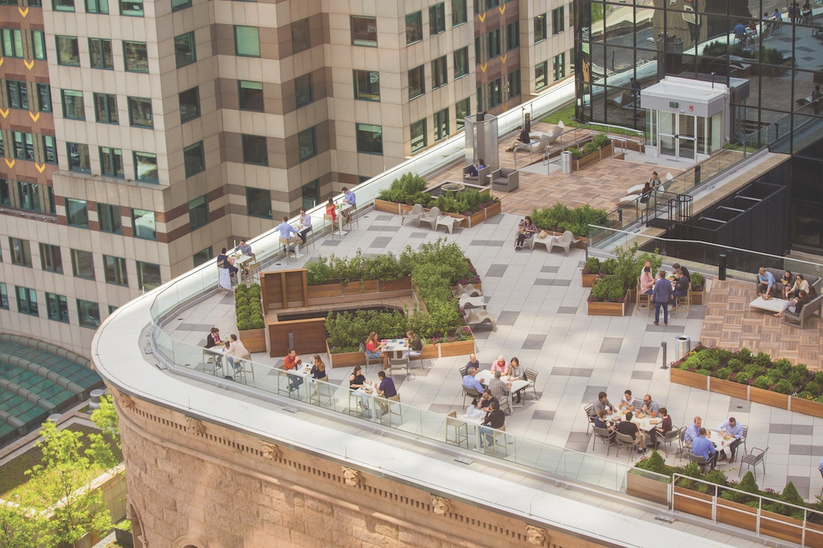 53 State Street Boston DeepStream Designs Rooftop modular planters