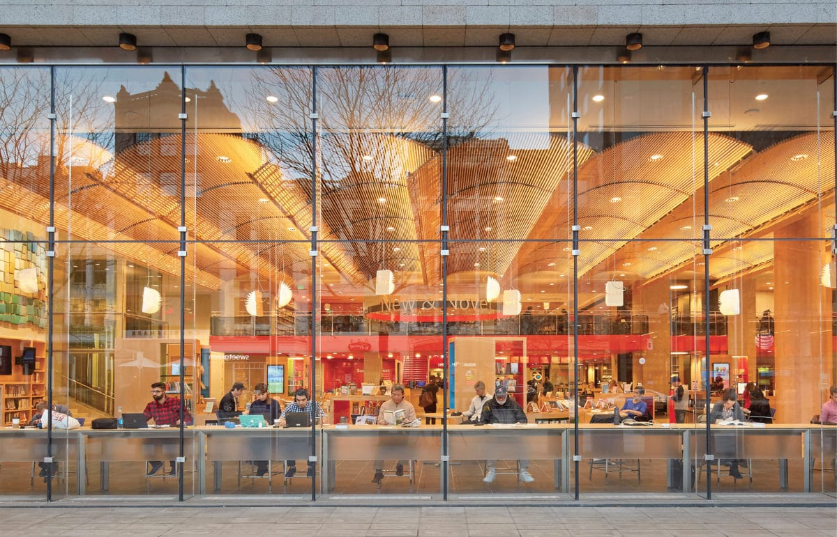 Boston Public Library entrance smart buildings