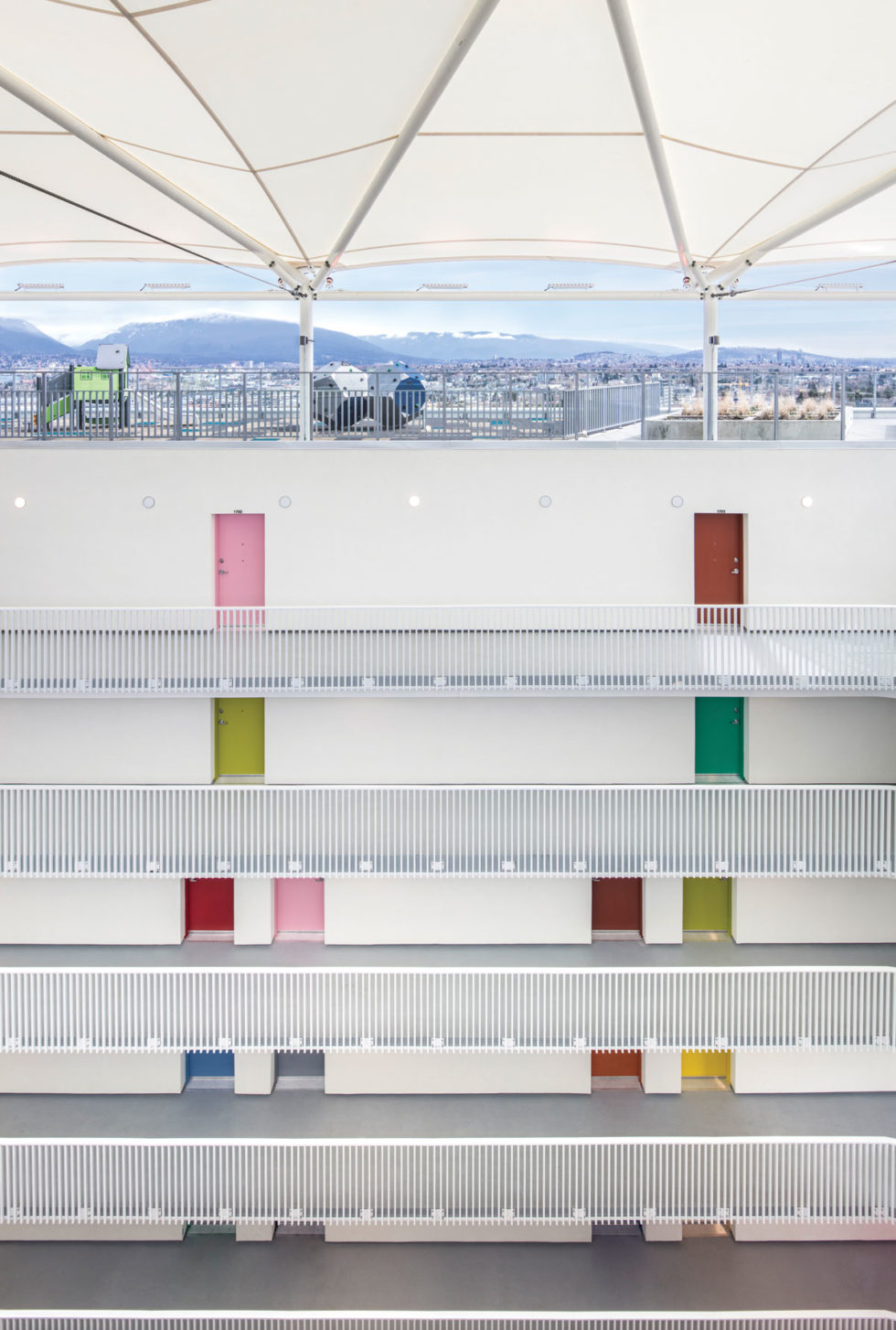 View of These Vancouver Apartments are Colorful and Community-Oriented