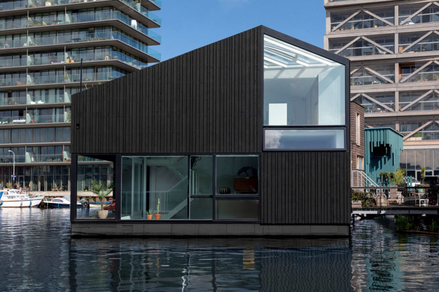 i29 architects floating home exterior facade