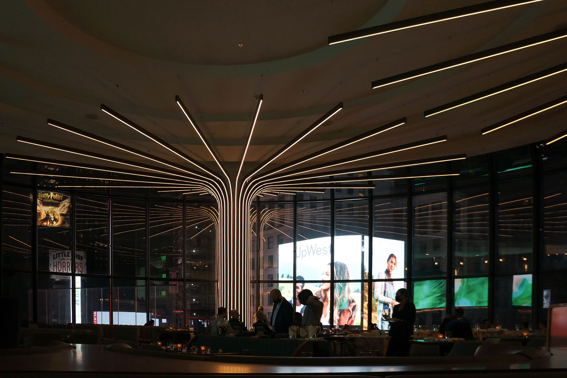 Linear LED Lights Add Stunning Visual Element to Broadway Lounge