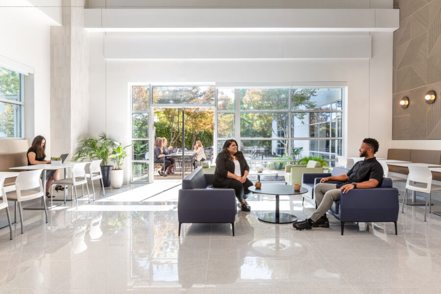 sustainable university buildings Uc Davis health Stantec interior