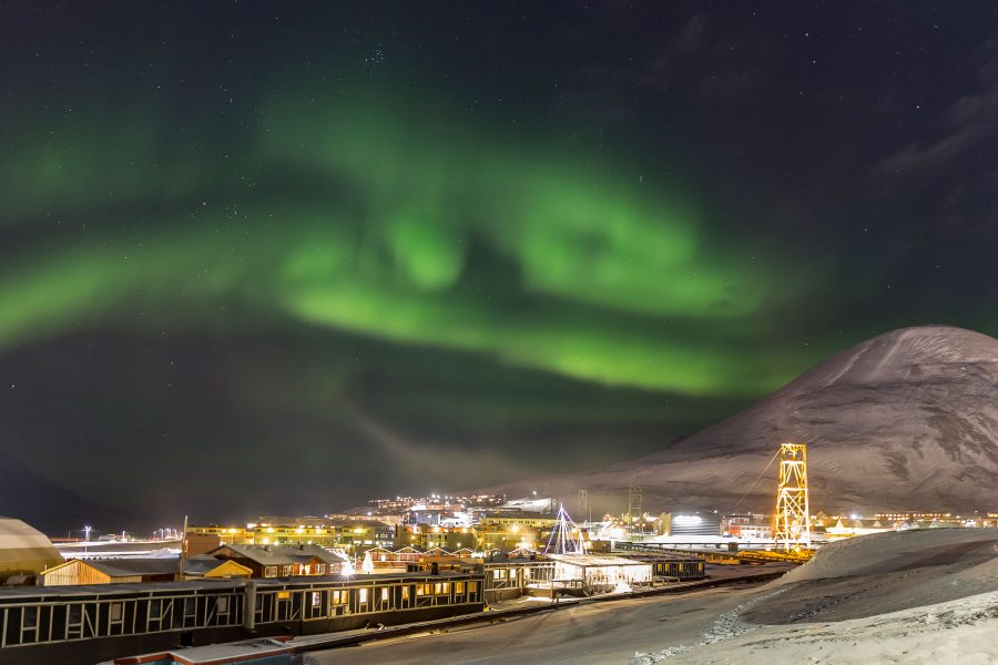 climate change svalbard northern lights