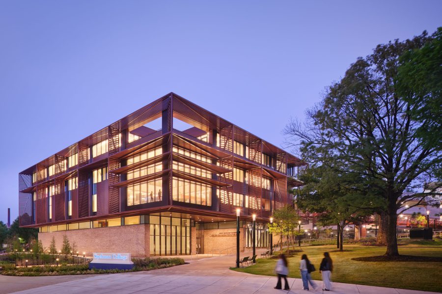 studio-gang-spelman-Studio-Gang_Spelman-CI&A_Evening-Exterior_(c)Tom-Harris