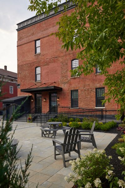River Architects Bank Lofts patio